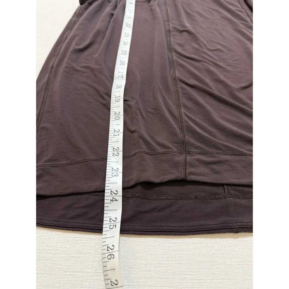 Lululemon Modal Pleated Shoulder Tank Top Women's Size 4 Brown Oversized